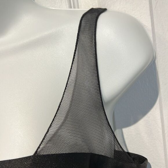 Hugo‎ Buscati Black Satin A line Dress Size 8 - Picture 3 of 11